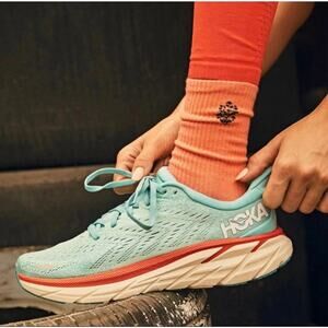 Hoka Womens 10 Clifton 8 Sneakers Gorpcore Outdoors Gym Comfy Lace Up Chunky